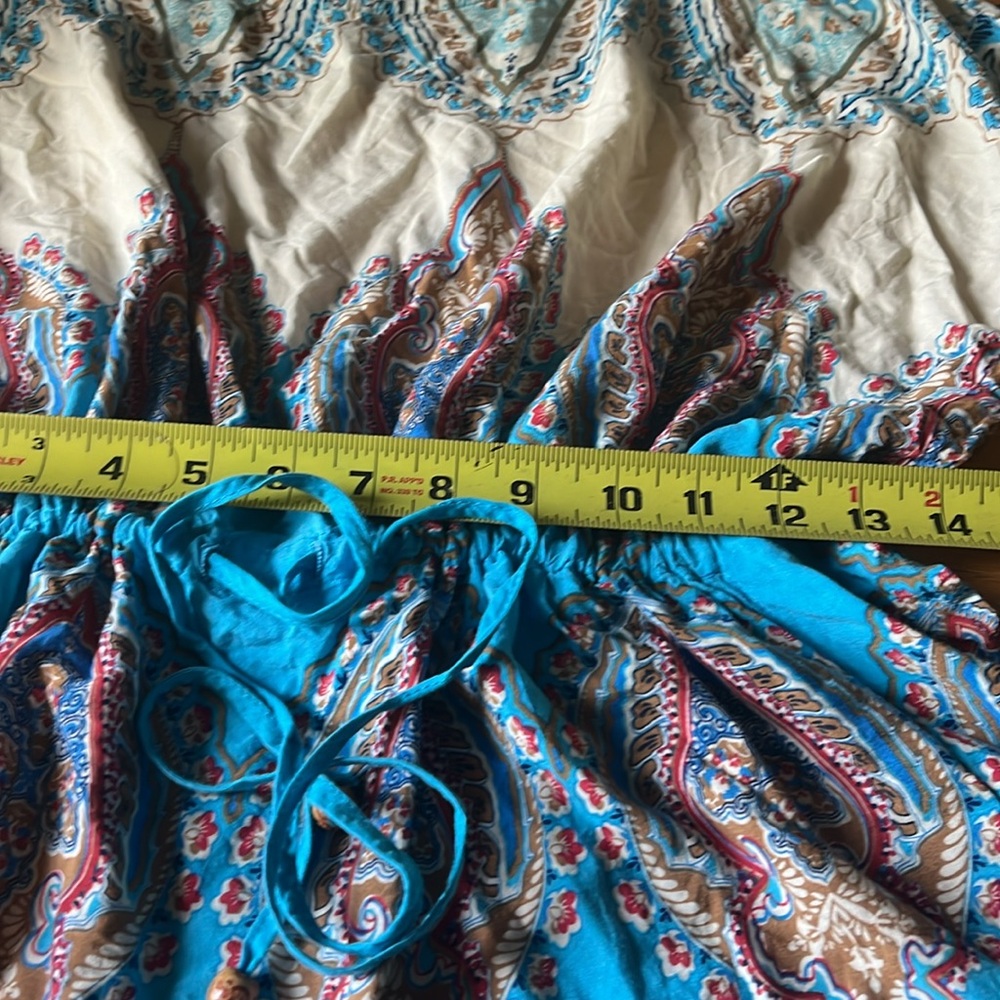 Turquoise Draw String Shirt - Picture 6 of 9